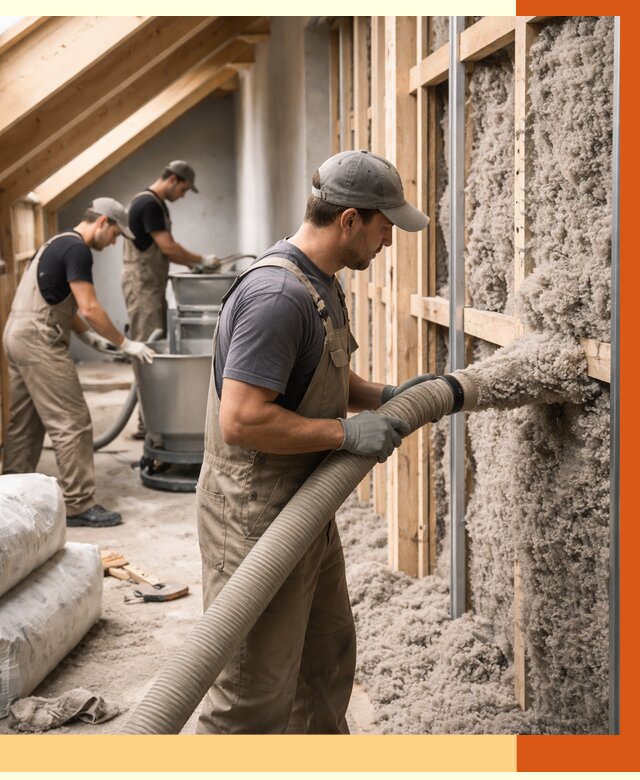 Утепление таунхауса эковатой в Егорьевске от 2228 руб./м² — монтаж и задувка | ТепломастерГрь