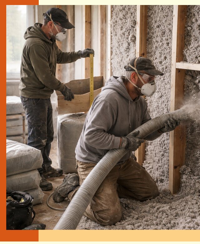 Утепление таунхауса эковатой в Егорьевске для максимально теплых стен