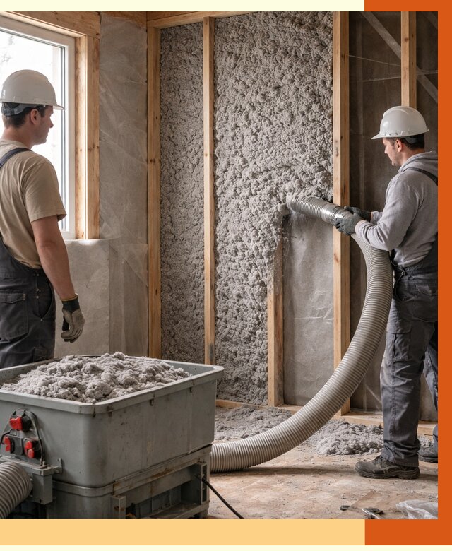 Утепление каркасного дома эковатой в Егорьевске от 1823 руб. | ТепломастерГрь