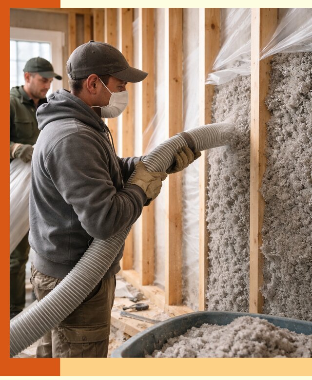 Утепление каркасного дома эковатой в Егорьевске — качественно и надолго