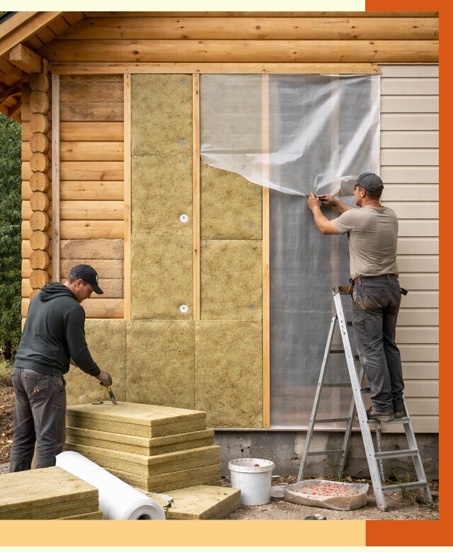 Утепление дома из бруса в Егорьевске от 3797 руб./м2 — работы под ключ | ТепломастерГрь