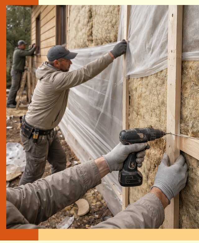 Утепление дома из бруса в Егорьевске качественно и долговечно