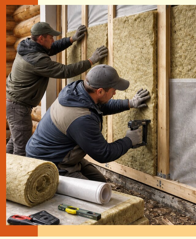 Утепление бревенчатого дома под ключ в Егорьевске