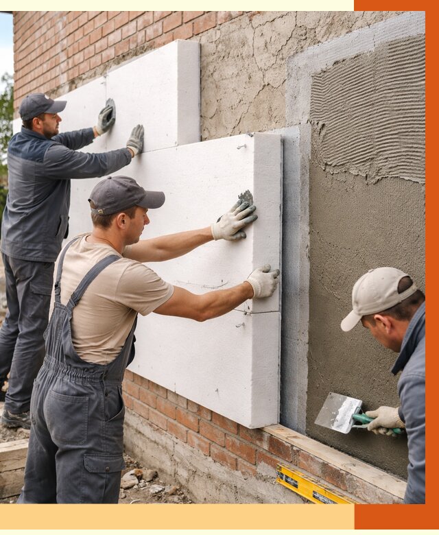 Утепление кирпичного дома в Егорьевске от 4253 руб. под ключ | ТепломастерГрь