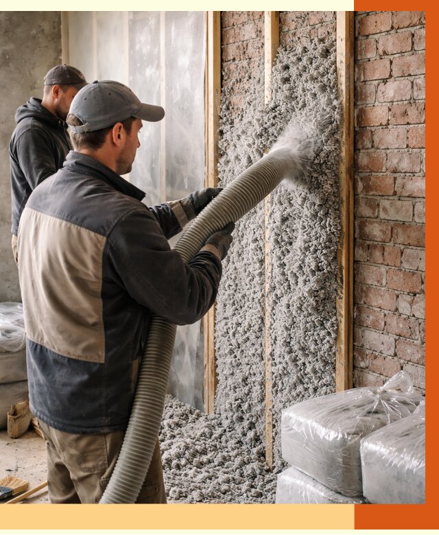 Утепление кирпичного дома эковатой в Егорьевске от 2380 руб./м² | ТепломастерГрь