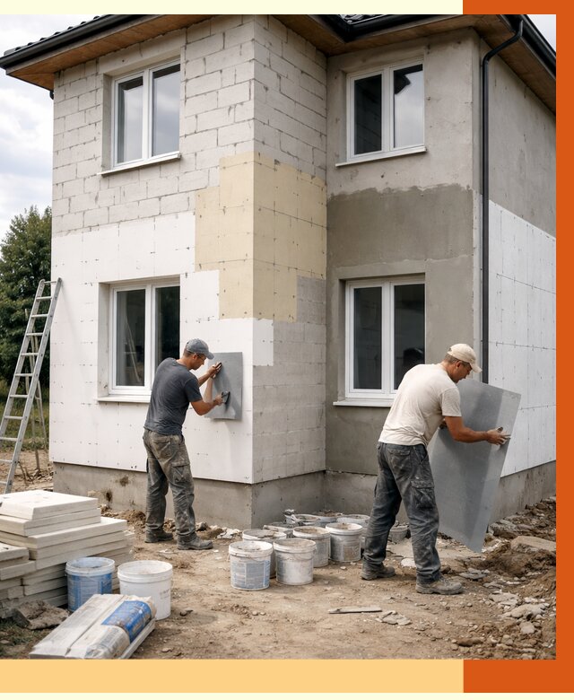 Утепление дома из газобетона в Егорьевске от 4253 руб./м² — заказать у ТепломастерГрь