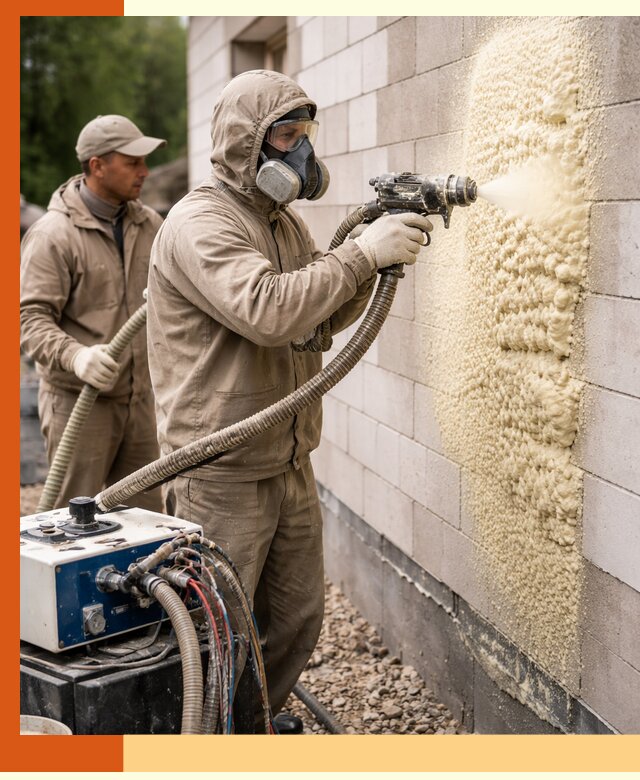 Утепление дома из газобетона ППУ в Егорьевске — надежная теплоизоляция