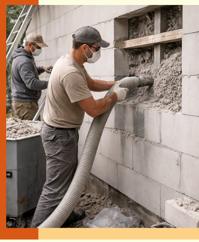 Утепление дома из газобетона эковатой в Егорьевске