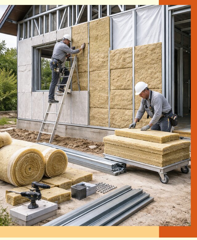 Утепление дома из ЛСТК в Егорьевске от 5266 руб./м² — профессионально | ТепломастерГрь