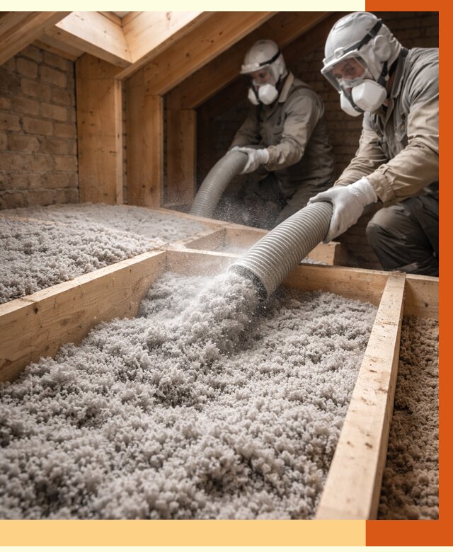 Утепление коттеджа эковатой в Егорьевске от 2532 руб./м² — комплексная задувка и монтаж | ТепломастерГрь