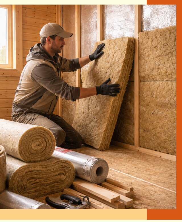 Утепление бани в Егорьевске под ключ от 4557 руб./м2 — утеплить потолок, пол и стены | ТепломастерГрь