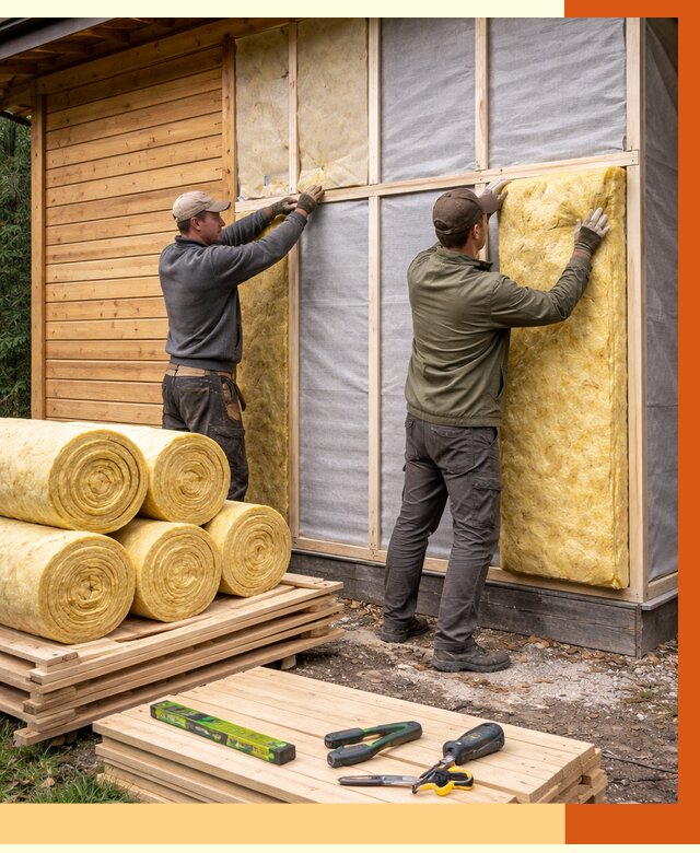 Утепление бани снаружи в Егорьевске от 86071 руб. под ключ | ТепломастерГрь