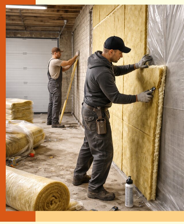 Утепление гаража под ключ в Егорьевске — все виды теплоизоляции