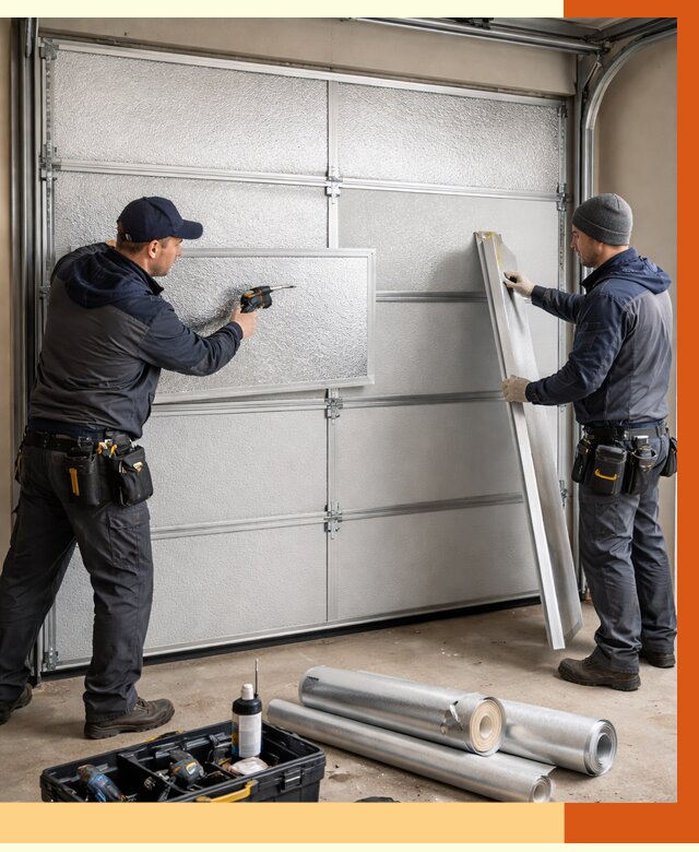 Утепление гаражных ворот в Егорьевске от 7949 руб/м2 — надежно и быстро | ТепломастерГрь