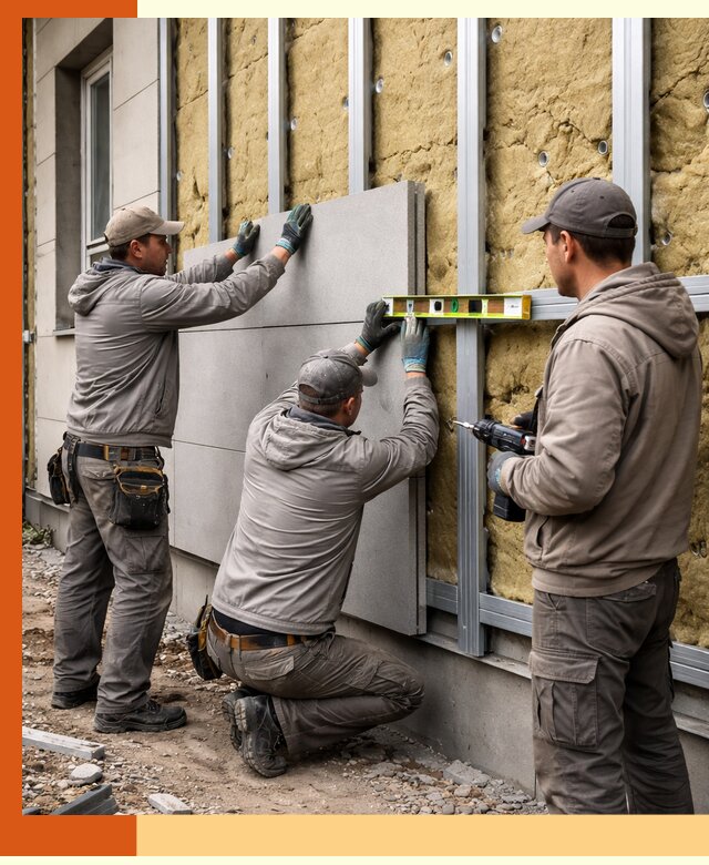 Утепление вентилируемого фасада под ключ в Егорьевске