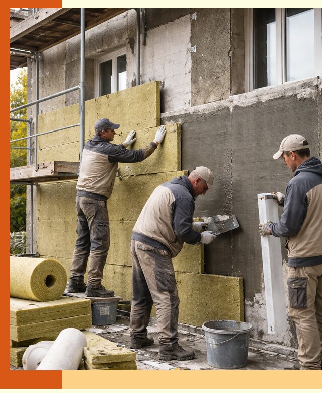 Утепление фасада зданий и домов в Егорьевске