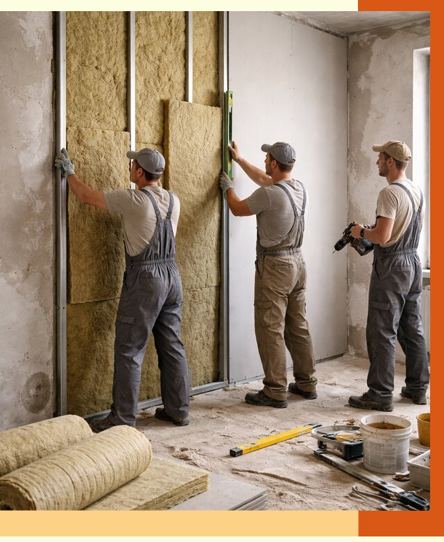 Утепление стен изнутри в Егорьевске от 2278 руб/м² под ключ | ТепломастерГрь