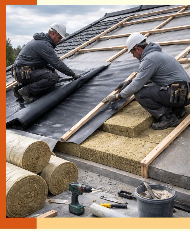 Утепление крыши снаружи в Егорьевске: профессиональная теплоизоляция