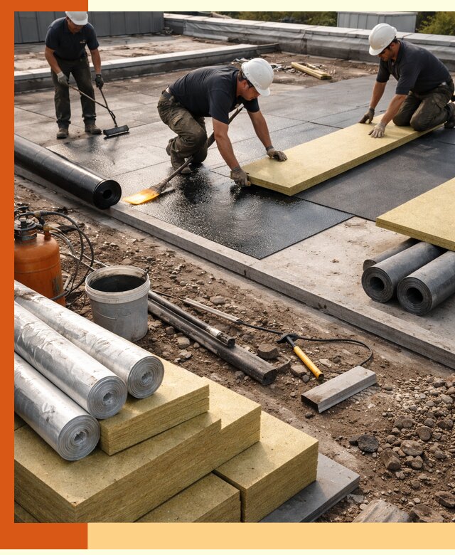 Утепление плоской крыши в Егорьевске — надежная теплоизоляция и герметизация