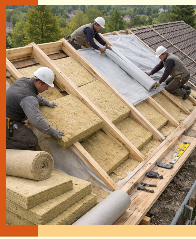 Утепление скатной крыши в Егорьевске качественно и надёжно