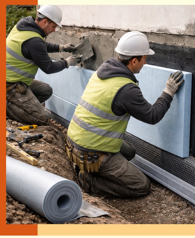 Утепление фундамента снаружи в Егорьевске — профессиональная теплоизоляция