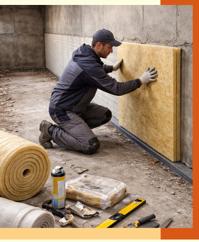 Утепление фундамента изнутри в Егорьевске от 4253 руб./м2 — работы под ключ | ТепломастерГрь