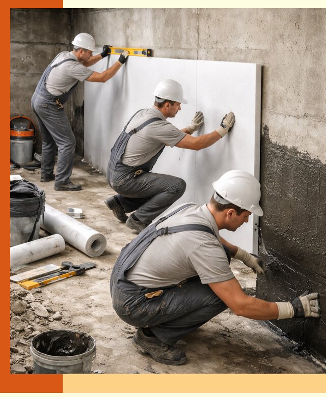 Утепление фундамента изнутри профессионально в Егорьевске