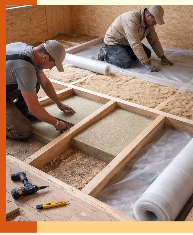 Профессиональное утепление деревянного пола в Егорьевске