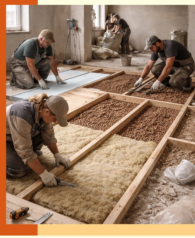 Утепление перекрытий жилых и промышленных зданий в Егорьевске