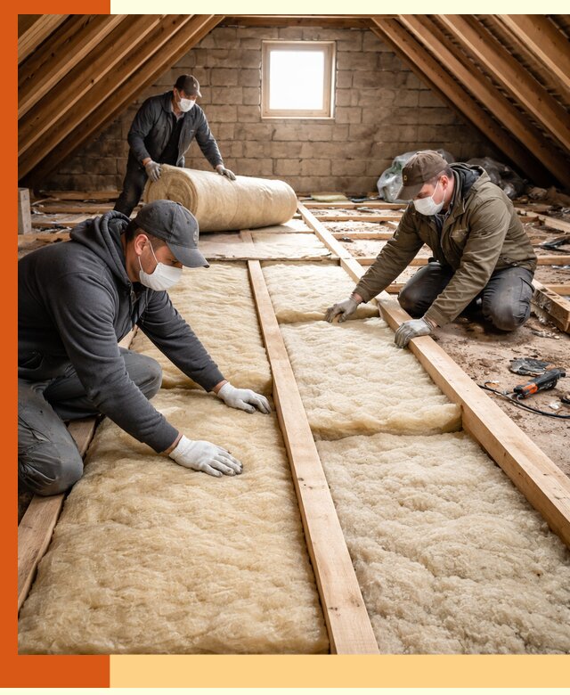 Утепление чердака в Егорьевске — профессиональная теплоизоляция кровли