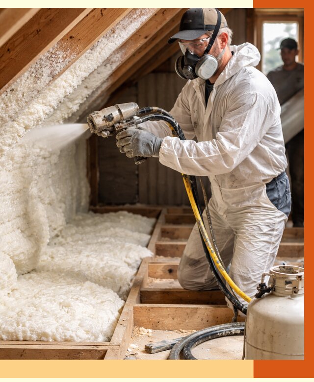 Утепление чердака ППУ в Егорьевске от 8729 руб./м2 — услуга под ключ | ТепломастерГрь