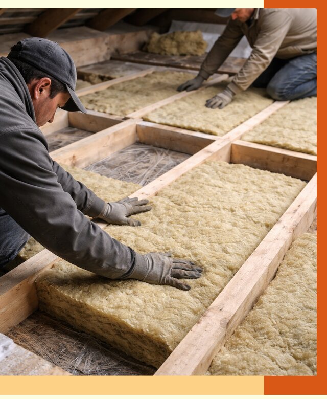 Утепление чердака минватой в Егорьевске от 3544 руб/м2 под ключ | ТепломастерГрь