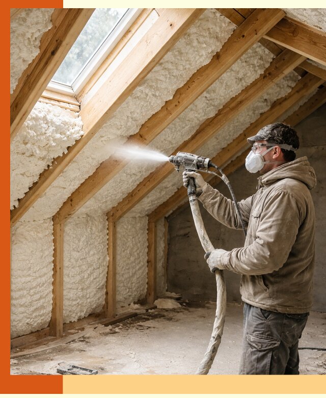 Утепление мансарды ППУ в Егорьевске быстро и надежно