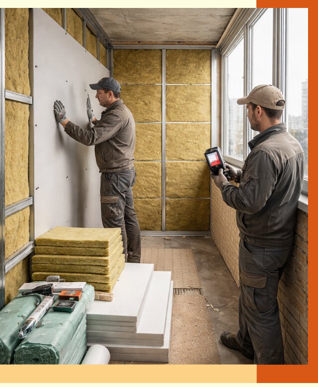 Утепление балкона в Егорьевске от 4557 руб. под ключ | ТепломастерГрь