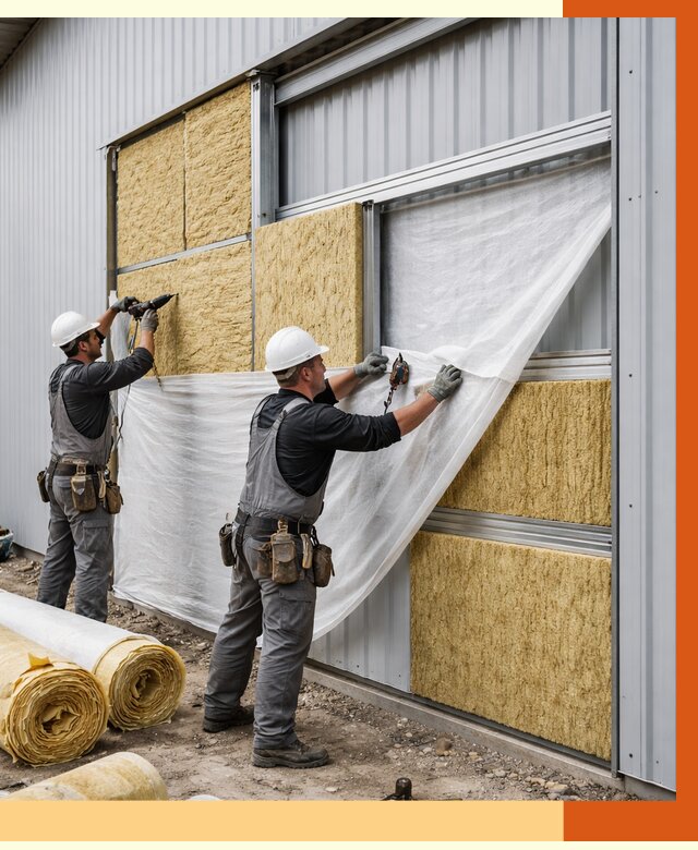 Утепление металлического склада в Егорьевске от 4557 руб/м2 — комплексное утепление под ключ | ТепломастерГрь