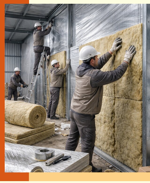 Утепление металлического склада в Егорьевске: теплоизоляция и герметизация