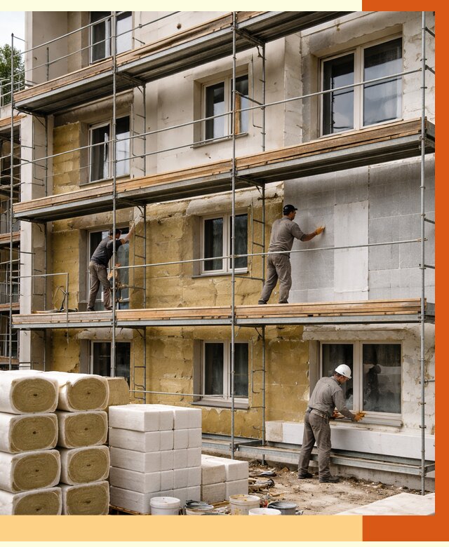 Утепление гостиницы в Егорьевске от 7291 руб./м2 — комплексно, ППУ, под ключ | ТепломастерГрь