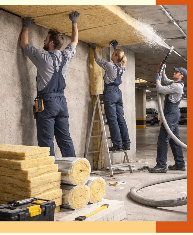 Утепление паркинга в Егорьевске от 6886 руб./м2 — работы под ключ | ТепломастерГрь