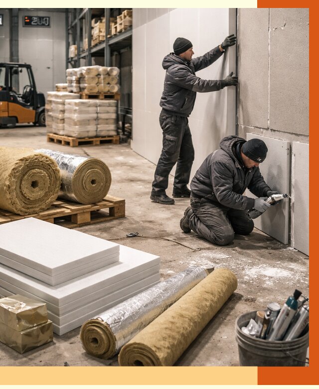 Утепление холодного склада в Егорьевске от 8607 руб/м2 — комплексное под ключ | ТепломастерГрь