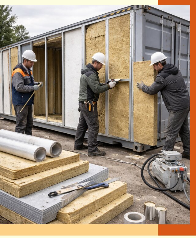 Утепление морского контейнера в Егорьевске от 3797 руб. под ключ | ТепломастерГрь