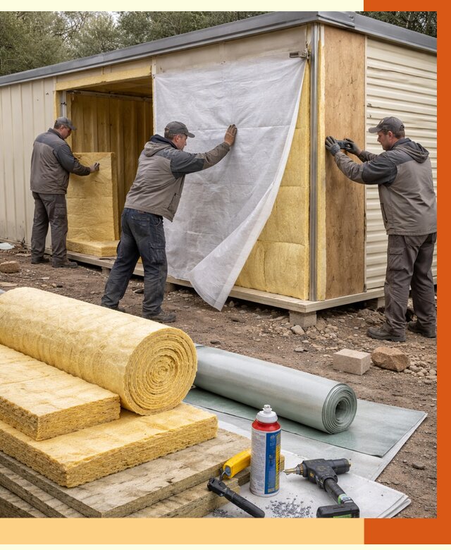 Утепление строительной бытовки в Егорьевске от 12658 руб. под ключ | ТепломастерГрь