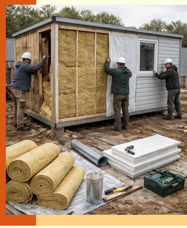 Утепление строительной бытовки под ключ в Егорьевске для любых условий