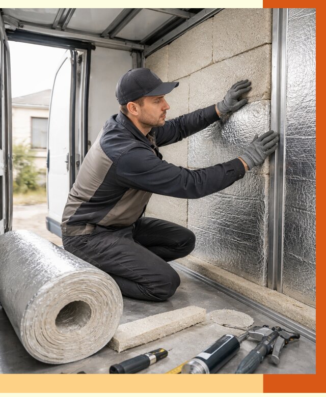 Утепление фургона рефрижератора в Егорьевске от 12658 руб./м² под ключ | ТепломастерГрь