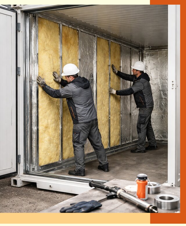 Утепление рефрижераторного контейнера в Егорьевске от 45567 руб./м² | ТепломастерГрь