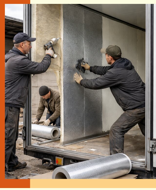 Утепление холодильного кузова в Егорьевске — монтаж и теплоизоляция