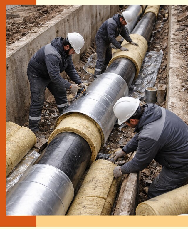 Утепление теплотрассы в Егорьевске: утеплительные работы и материалы