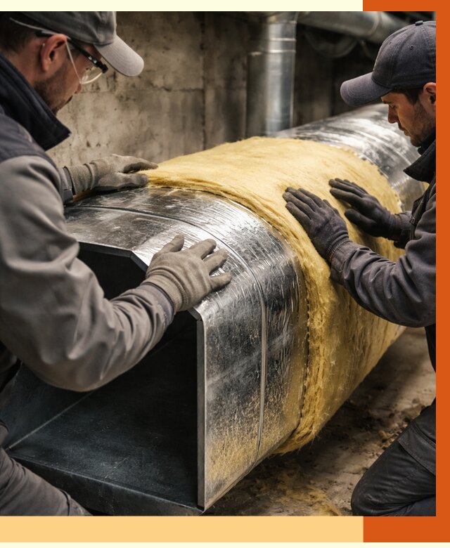 Утепление воздуховодов в Егорьевске от 4253 руб. — теплоизоляция вентиляции | ТепломастерГрь