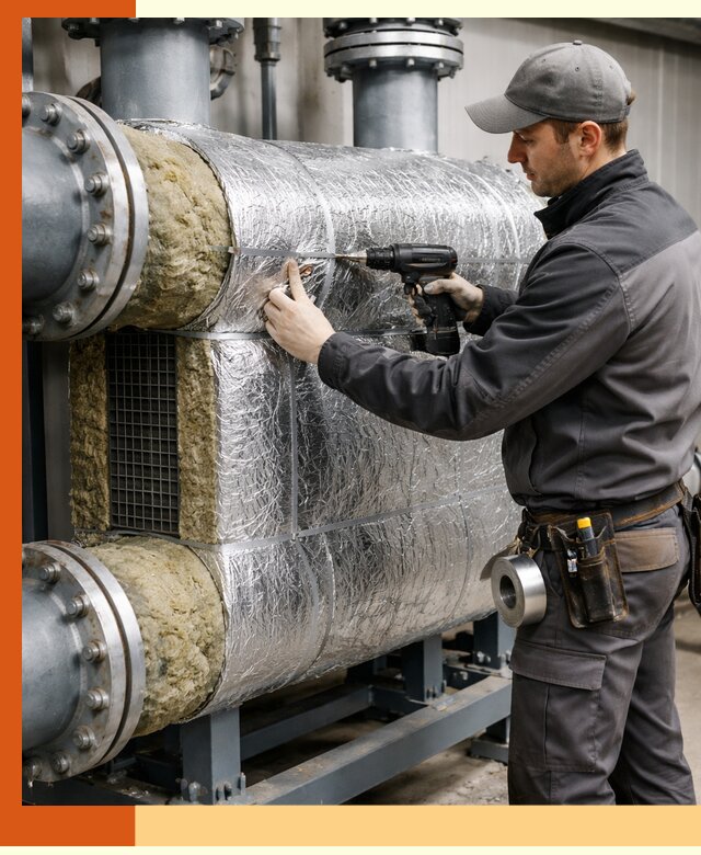 Утепление теплообменника в Егорьевске — профессиональная теплоизоляция оборудования