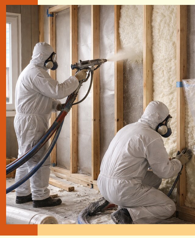 Утепление каркасной стены ППУ в Егорьевске для домов и коттеджей