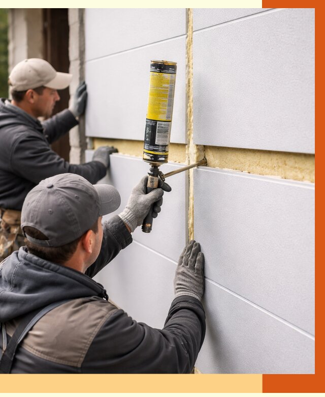 Утепление сэндвич панелей ППУ в Егорьевске от 4253 руб. за м2 | ТепломастерГрь